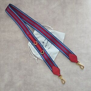 Prada Vitello  Daino woven/nylon shoulder strap